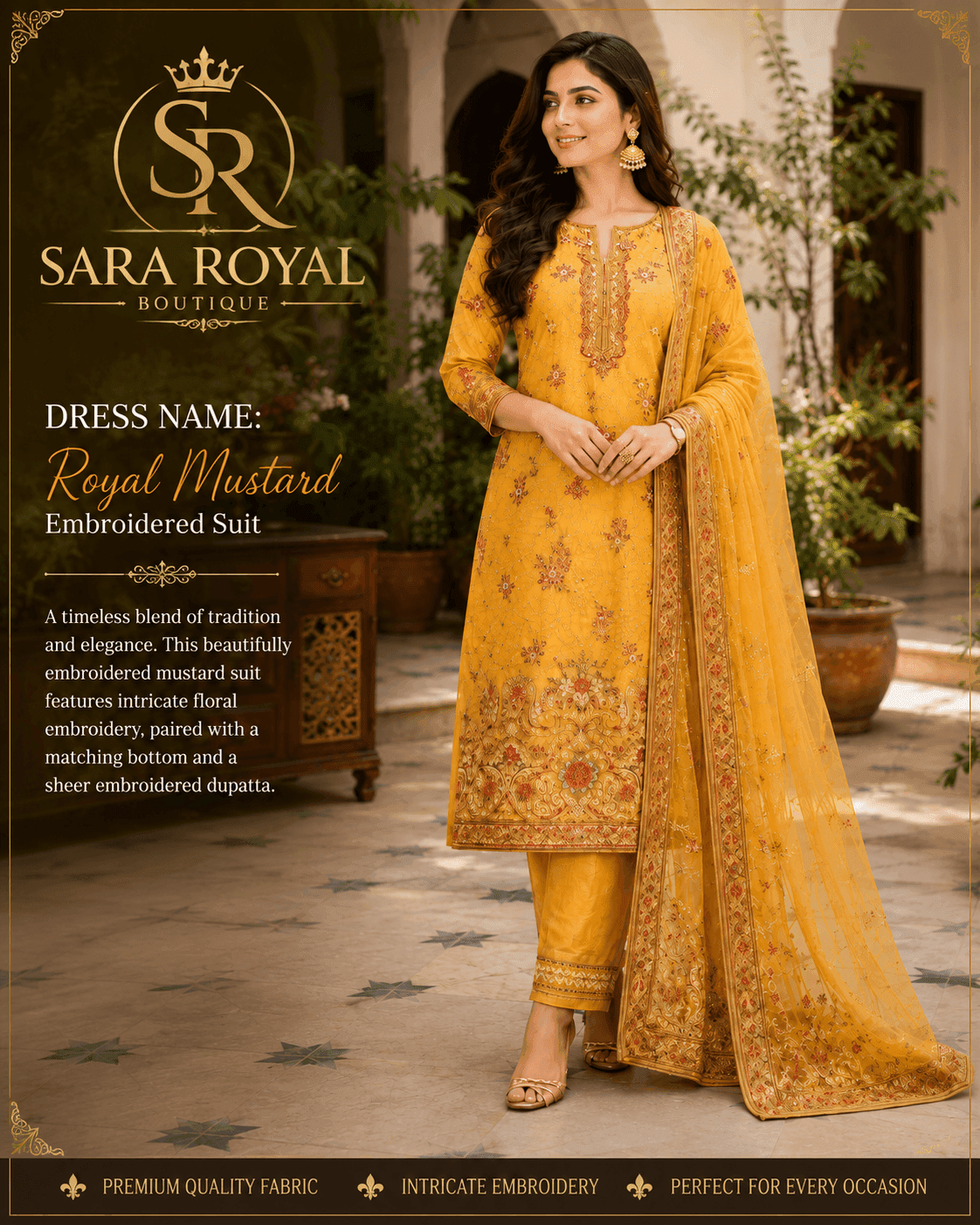 Sara Royal Boutique designer suit