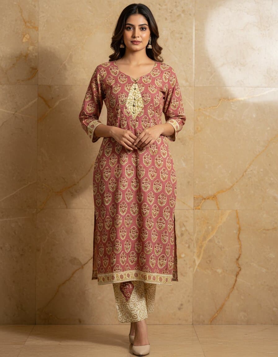 Royal Ivory Lawn Suit